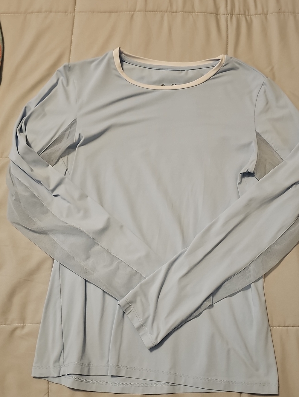 The Tailored Sportsman Pale Blue Long-Sleeve Performance Top